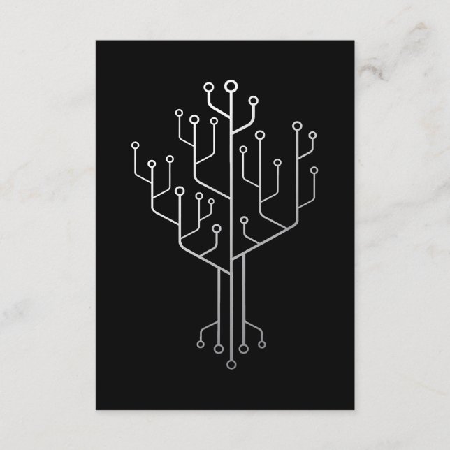 Computer Chip Tree Programmer Coder Engineer Tech Enclosure Card (Front)