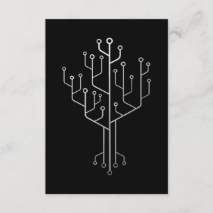 Computer Chip Tree Programmer Coder Engineer Tech Enclosure Card