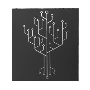 Computer Chip Tree Programmer Coder Engineer Tech Notepad