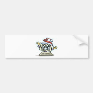 Computer Christmas Bumper Sticker