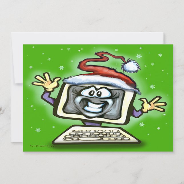 Computer Christmas Holiday Card (Front)
