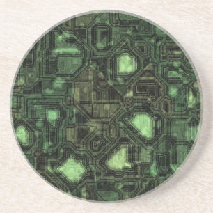 Computer circuit background coaster