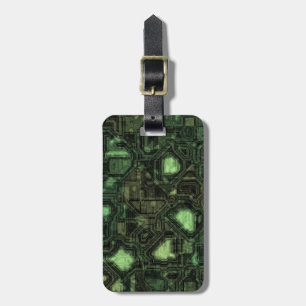 Computer circuit background luggage tag