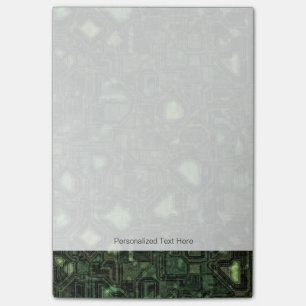 Computer circuit background post-it notes