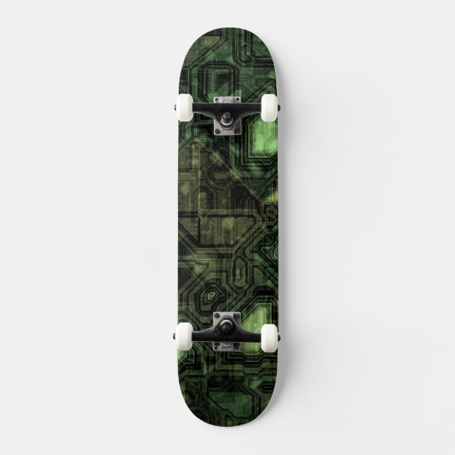Computer circuit background skateboard (Front)
