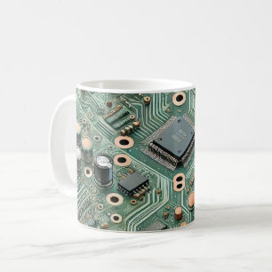 Computer Circuit Board Coffee Mug