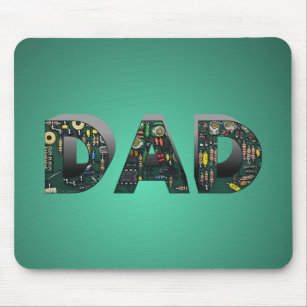Computer Circuit Board Dad Mouse Pad
