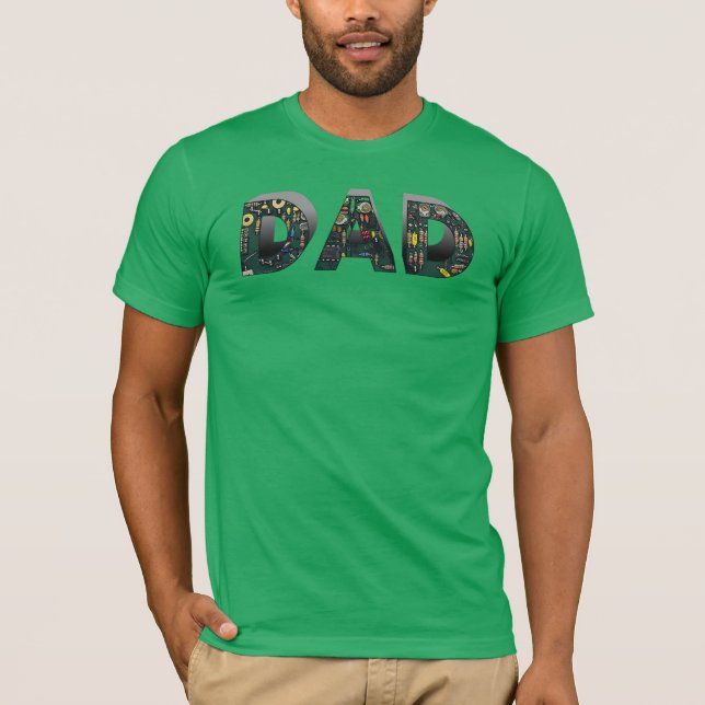 Computer Circuit Board Dad T-Shirt (Front)