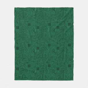Computer circuit board fleece blanket