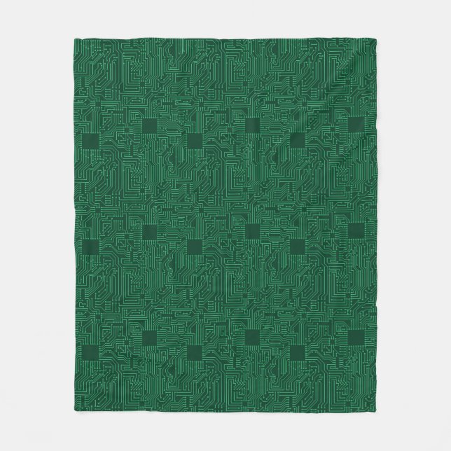 Computer circuit board fleece blanket (Front)