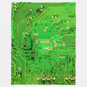Computer Circuit Board Fleece Blanket