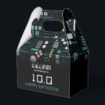 Computer Circuit Board Kids Robotic Birthday Party Favor Box<br><div class="desc">A hand drawn computer circuit board design. A great design for anyone who loves computers,  motherboards,  technology,  computer hardware and hand drawn illustrations. This circuit board design is ideal for computer party themes,  home decor,  personalized gifts,  office and school. Create your own computer circuit board,  motherboard items.</div>