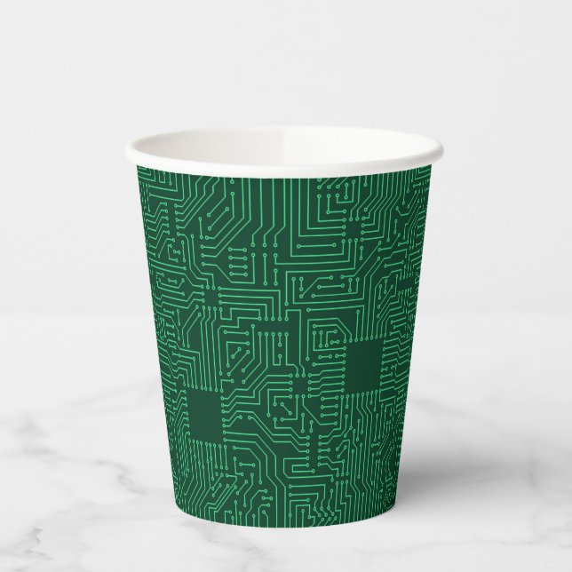 Computer circuit board paper cups (Left)