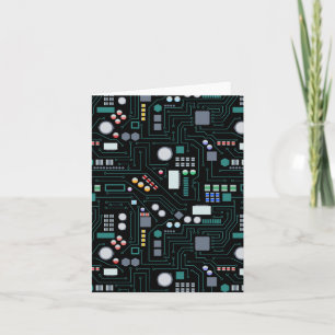 Computer Circuit Board Pattern  Card