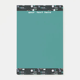 Computer Circuit Board Pattern Office Decor Post-it Notes