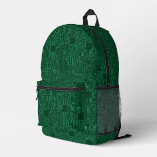 Computer circuit board printed backpack