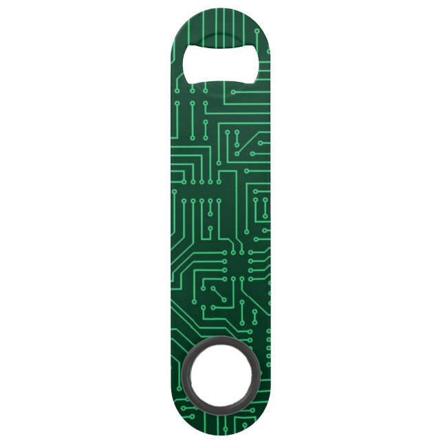 Computer circuit board speed bottle opener (Front)