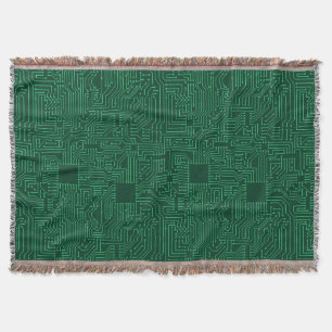 Computer circuit board throw blanket