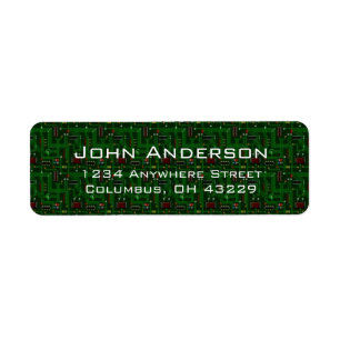Computer Circuit Boards Masculine Address Labels