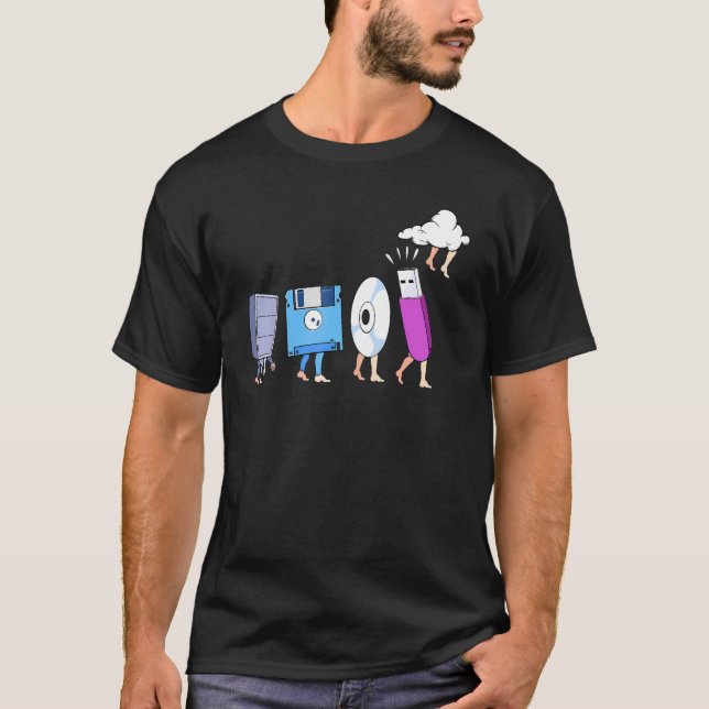 Computer Cloud Evolution Programmer Engineer Devel T-Shirt (Front)