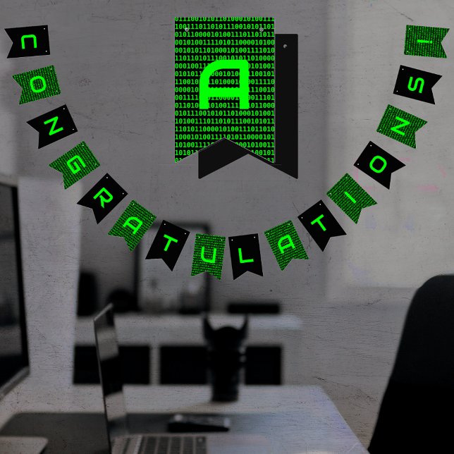 Computer Code Cyber & Tech Team - Own Name or Text Bunting Flags (Creator Uploaded)