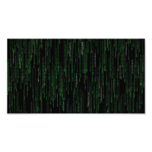 Computer Code falling gaming geek poster artwork