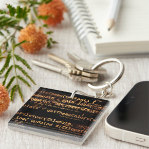 Computer code keychain