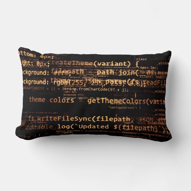 Computer code lumbar pillow (Front)