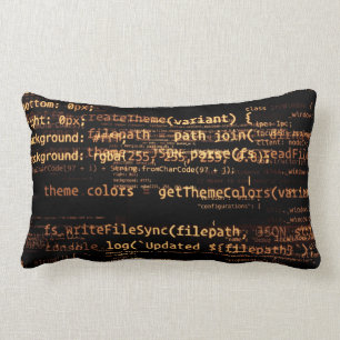 Computer code lumbar pillow