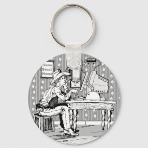 Computer Cowboy Keychain