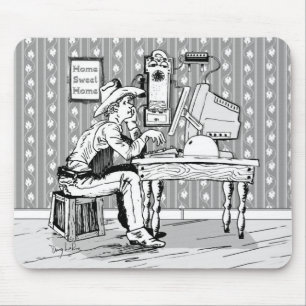 Computer Cowboy Mouse Pad