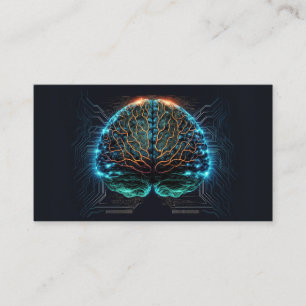 Computer Cyber Brain Business Cards