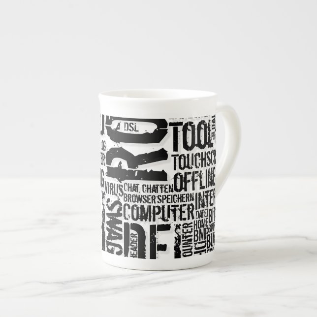 Computer Dictionary... Bone China Mug (Front Right)