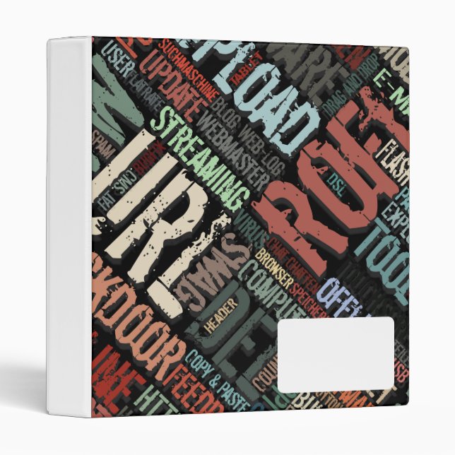 Computer Dictionary in Colours 3 Ring Binder (Front/Spine)