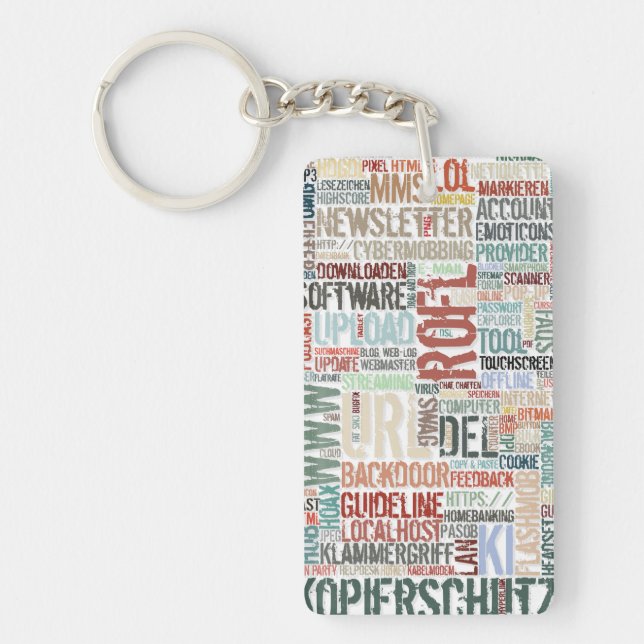 Computer Dictionary in Colours Keychain (Front)