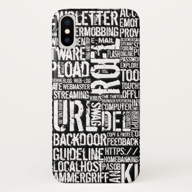 Computer Dictionary monochrome Case-Mate iPhone Case (Back)