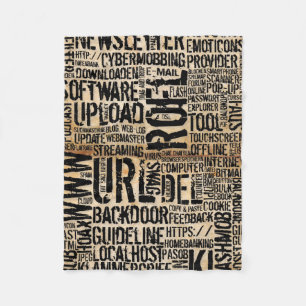 Computer Dictionary - vintage Fleece Blanket
