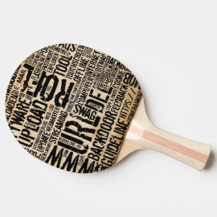 Computer Dictionary - vintage Ping Pong Paddle