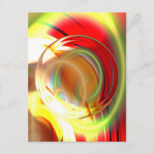 Computer Digital Abstract Painting Postcard