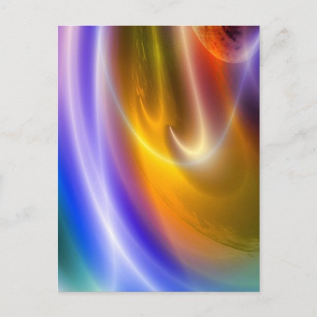 Computer Digital Abstract Postcard (Front)