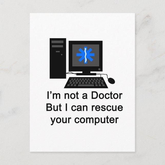 Computer Doctor Postcard (Front)