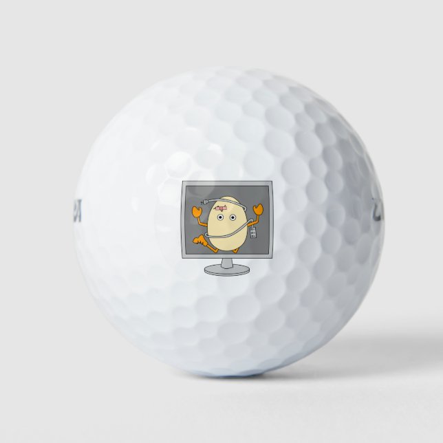 Computer Egghead Golf Balls (Front)