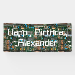 Computer Electronics Personalized Circuit Banner