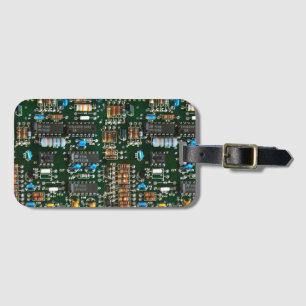 Computer Electronics Printed Circuit Board Image Luggage Tag