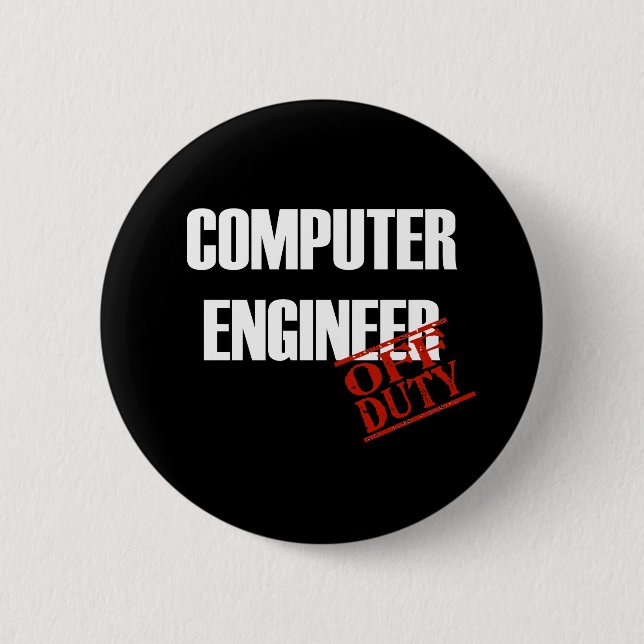 COMPUTER ENGINEER DARK 2 INCH ROUND BUTTON (Front)