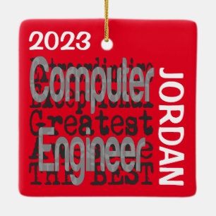 Computer Engineer Extraordinaire CUSTOM Ceramic Ornament