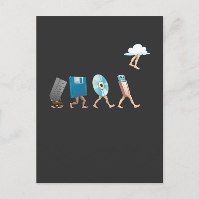 Computer Engineering Software Disc USB Cloud Postcard (Front)