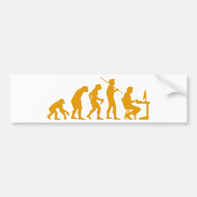 Computer Evolution Bumper Sticker (Front)