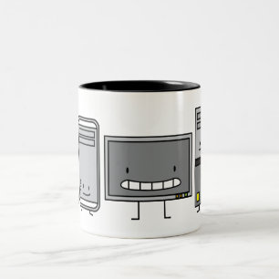 Computer Family IT Screen Mouse PC Tower Two-Tone Coffee Mug