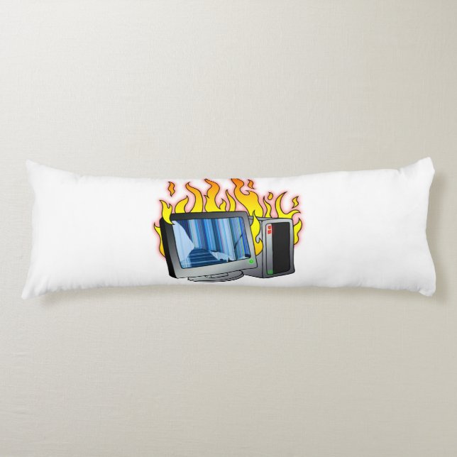 Computer Fire Body Pillow (Front)